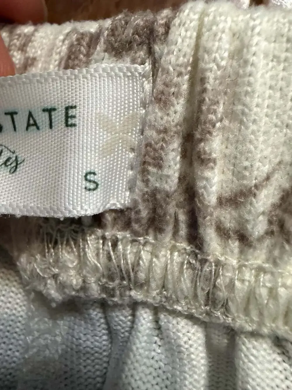 Altar'd State Intimates Cream and Brown Floral Lounge Shorts